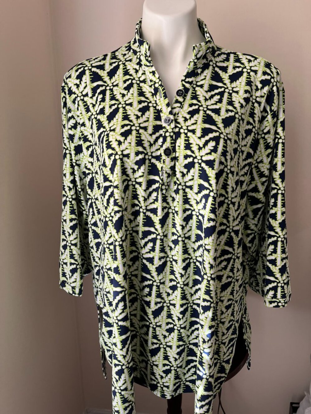 Lulu B Size 3X Tunic Top 3/4 Sleeves UPF 50+ Sun Protection Clothing